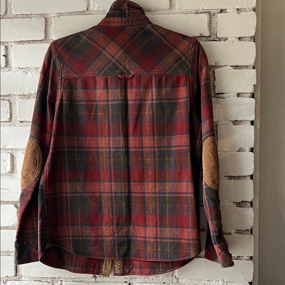 ROOTS structured Red Plaid Button-Up Flannel Shirt - Picture 7 of 12
